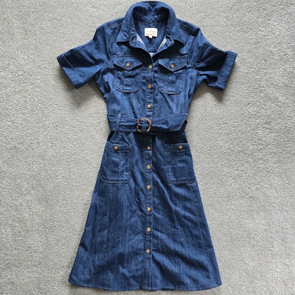 Sezane Raquel Denim Dress XS